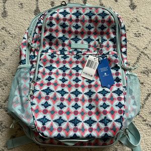 Vera Bradley NWT Lighten Up Journey Backpack in Water Geo